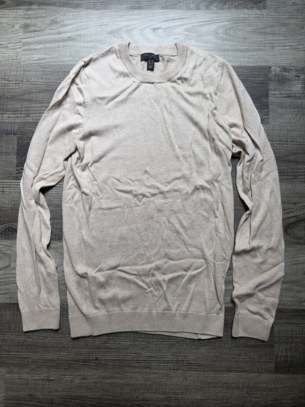 New Look Men's Crewneck Sweater In Beige